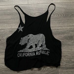 Brandy Melville Black California Republic Crop Top